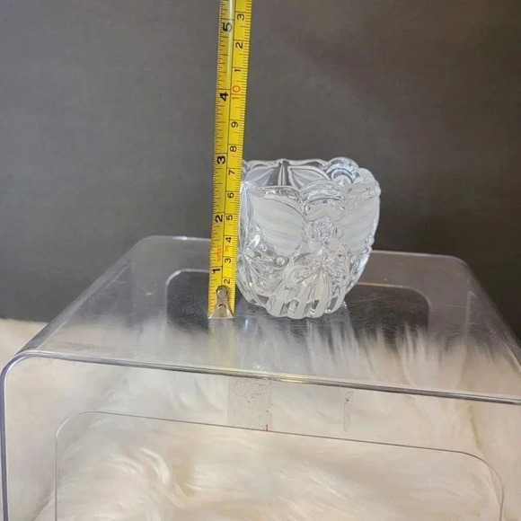 GORHAM North Pole Express Set of 3 Crystal Votives 1990s with original‎ box. - Picture 6 of 7